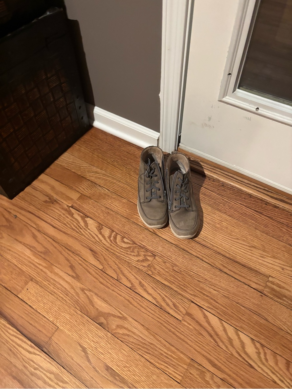 Vionic Taupe Lace-Up Suede Ankle Booties